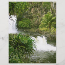Hawaiian Waterfall 2 tiered Personalized Flyer