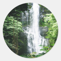 Hawaiian Waterfall Round Sticker