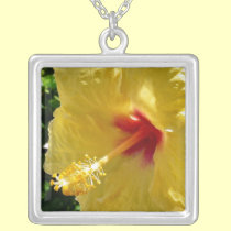 Hawaiian yellow hibiscus necklaces