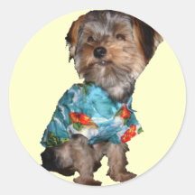Hawaiian Yorkie Sticker