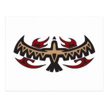 Hawk Eagle Tribal Tattoo Postcards