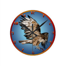 Hawk Flying Wallclock