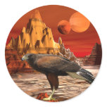 Hawk in Red Mountains Sticker
