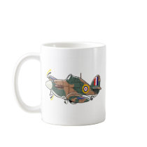 hawker hurricane caricature coffee mugs