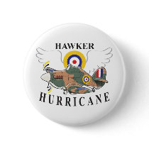 hawker hurricane caricature pin
