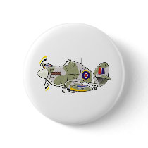 hawker hurricane caricature pin