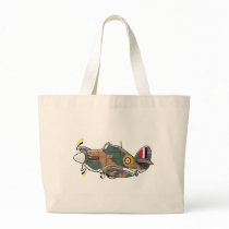 hawker hurricane caricature tote bags