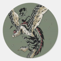 HawksBill Warrior Round Sticker