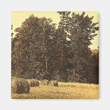 Hay Bales Refrigerator Magnets