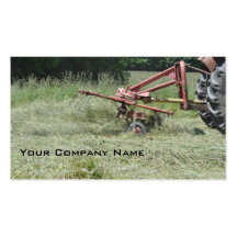 Hay tedder business card