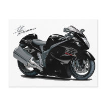 Hayabusa Black Bike Post Card