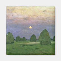 Hayricks at Dusk, 1899 Refrigerator Magnet