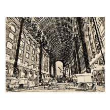 Hays Galleria London Sketch Postcards
