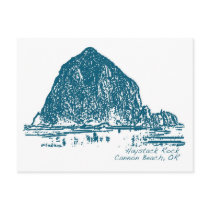 Haystack Rock Illustration Post Card