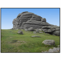 Haytor. Rocks in Devon England. On White. Photo Sculptures