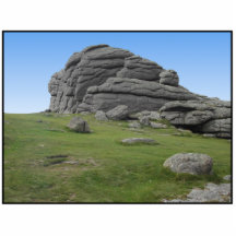 Haytor. Rocks in Devon England. On White. Photo Cut Outs