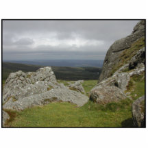 Haytor. Rocks in Devon England. On White. Acrylic Cut Outs
