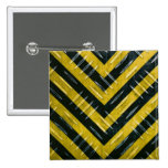 Hazard Stripe Diamond Plate Textured Pinback Button