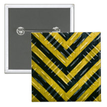 Hazard Stripe Diamond Plate Textured Pinback Button