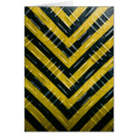 Hazard Stripe Diamond Plate Textured Card