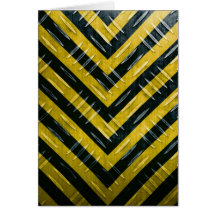 Hazard Stripe Diamond Plate Textured Card