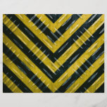Hazard Stripe Diamond Plate Textured Personalized Flyer