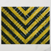 Hazard Stripe Diamond Plate Textured Personalized Flyer