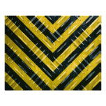 Hazard Stripe Diamond Plate Textured Custom Announcements