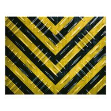Hazard Stripe Diamond Plate Textured Custom Announcements