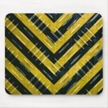Hazard Stripe Diamond Plate Textured Mousepads