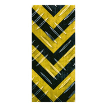 Hazard Stripe Diamond Plate Textured Full Color Rack Card