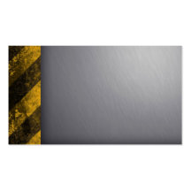 hazard stripes grunge border business card