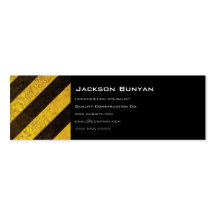 Hazard Stripes Skinny Profile Cards Business Cards
