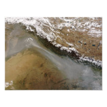 Haze along the Himalaya Mountains Art Photo
