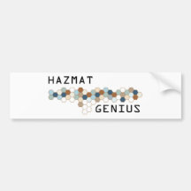 Hazmat Genius Bumper Sticker