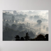 Hazy Morning In Perugia, Italy Poster