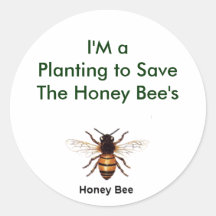 Hbee, I'M a Fair Grove Market Kid Planting to S... Round Stickers