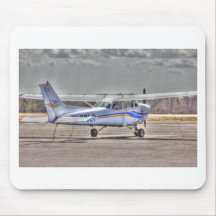 HDR Airplane Pointing Right Tail Back Diagonal Mouse Pad