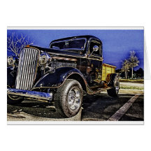 HDR GMC Classic Truck Old School Greeting Cards