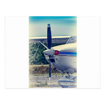 HDR Plane Propeller Closeup Post Card