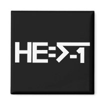HE=√-1  (HE is Imaginary) [HE = Square Root of -1] Fridge Magnets