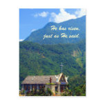 He has risen!! -Mountain Church Easter Theme Post Cards