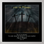 He Is Risen (Cross - Poster)