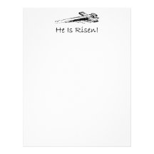 He is risen holy cross personalized letterhead