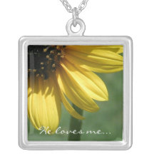 He loves me...Sunflower necklace