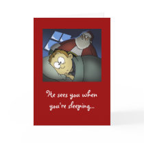 "He Sees You When You're Sleeping" Christmas Card