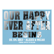 HEA CUTOUT Save the Date Invitation
