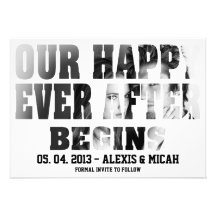 HEA CUTOUT Save the Date Invitation
