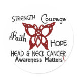 Head and Neck Cancer Celtic Butterfly 3 Sticker