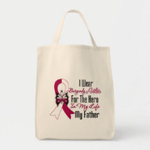 Head and Neck Cancer Hero My Father Canvas Bag
